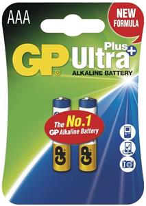 GP Ultra Plus, alkalická bateria LR03 (AAA) 2ks, blister