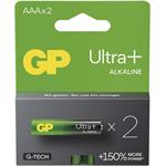 GP Ultra Plus, alkalická batéria LR03 (AAA) 2ks, papierová krabička