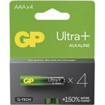 GP Ultra Plus, alkalická batéria LR03 (AAA) 4ks, papierová krabička