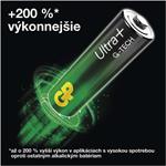 GP Ultra Plus, alkalická batéria LR06 (AA) 10ks, papierová krabička