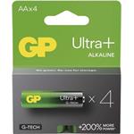 GP Ultra Plus, alkalická batéria LR06 (AA) 4ks, papierová krabička