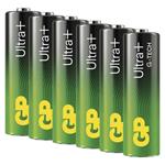 GP Ultra Plus, alkalická batéria LR06 (AA) 6ks, papierová krabička