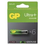 GP Ultra Plus, alkalická batéria LR06 (AA) 6ks, papierová krabička