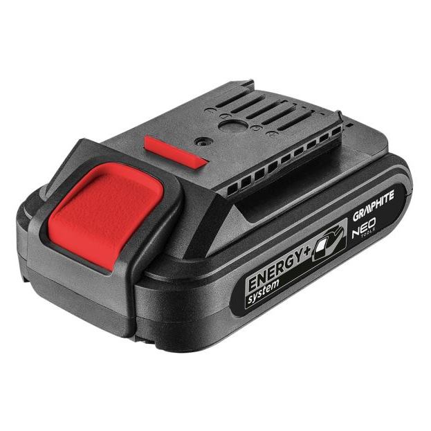 GRAPHITE ENERGY+, Batéria 18V, Li-Ion 2.0Ah
