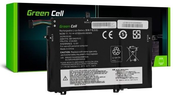 Green Cell batéria L17C3P52, L17L3P52, L17M3P53, L17M3P54, pre Lenovo ThinkPad L480, L490, L580, L590, L14, L15 Gen 1 Ge