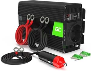 Green Cell Power Inverter menič napätia z 24V na 230V, 300W/600W, čistá sínusoida