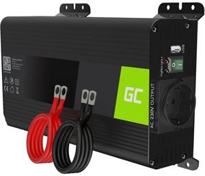 Green Cell Power Inverter PRO menič napätia z 12V na 230V, 500W/1000W, čistá sínusoida