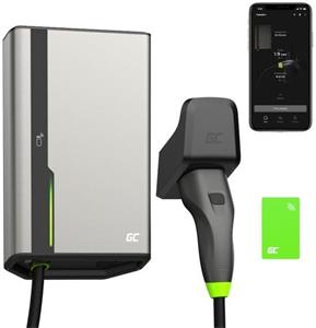 Greencell HabuDen Wallbox, nabíjacia stanica s GC App Bluetooth WiFi, 22kW, 32A, 5m, NFC, kábel Type 2 Smart EV