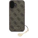 Guess 4G Charm kryt pre iPhone 16 Plus, hnedý