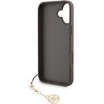 Guess 4G Charm kryt pre iPhone 16 Plus, hnedý