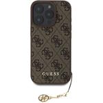 Guess 4G Charm kryt pre iPhone 16 Pro, hnedý