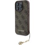 Guess 4G Charm kryt pre iPhone 16 Pro, hnedý