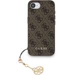 Guess 4G Charm kryt pre iPhone 16e, hnedý