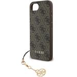 Guess 4G Charm kryt pre iPhone 16e, hnedý