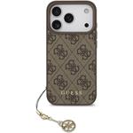 Guess 4G Charm kryt pre iPhone 17 Pro, hnedý