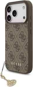 Guess 4G Charm kryt pre iPhone 17 Pro, hnedý