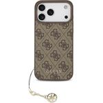 Guess 4G Charm kryt pre iPhone 17 Pro Max, hnedý