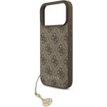 Guess 4G Charm kryt pre iPhone 17 Pro Max, hnedý