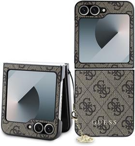 Guess 4G Charm kryt pre Samsung Galaxy Z Flip 6, hnedý