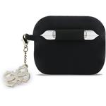 Guess 4G Charm silikónové puzdro pre AirPods Pro 3, čierne
