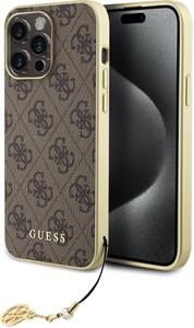 Guess 4G Charms kryt pre iPhone 15 Pro Max, hnedý