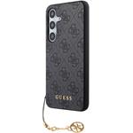 Guess 4G Charms kryt pre Samsung Galaxy S24+, sivý