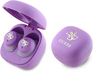 Guess 4G Logo Mini TWS bezdrôtové slúchadlá, fialové