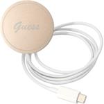 Guess 4G MagSafe kryt + bezdrôtová nabíjačka pre iPhone 14 Pro Max, hnedý