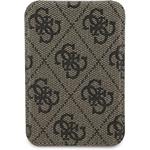 Guess 4G Metal Logo MagSafe Cardslot peňaženka so stojanom, hnedá