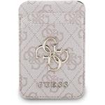 Guess 4G Metal Logo MagSafe Cardslot peňaženka so stojanom, ružová