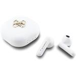 Guess 4G Metal Logo TWS, bezdrôtové slúchadlá, biele