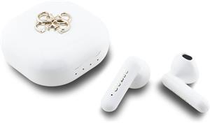 Guess 4G Metal Logo TWS, bezdrôtové slúchadlá, biele