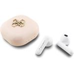 Guess 4G Metal Logo TWS, bezdrôtové slúchadlá, ružové