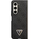 Guess 4G PU Leather Triangle kryt pre Samsung Galaxy Z Fold 5, čierny