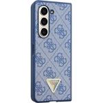 Guess 4G PU Leather Triangle kryt pre Samsung Galaxy Z Fold 5, modrý