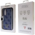 Guess 4G PU Leather Triangle kryt pre Samsung Galaxy Z Fold 5, modrý