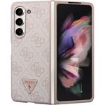 Guess 4G PU Leather Triangle kryt pre Samsung Galaxy Z Fold 5, ružový