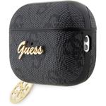 Guess 4G Script Charms PC/PU puzdro pre Airpods Pro 2, čierne