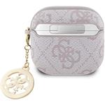 Guess 4G Script PC/PU Charm puzdro pre AirPods 4, ružové