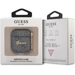 Guess 4G Script PC/PU puzdro pre Airpods 1/2, sivé