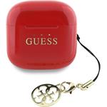 Guess Classic Logo Charm TWS bezdrôtové slúchadlá, červené