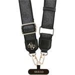Guess Crossbody popruh PU 4G Metal Logo, čierny