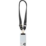 Guess Crossbody popruh PU 4G Metal Logo, čierny