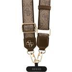 Guess Crossbody popruh PU 4G Metal Logo, hnedý