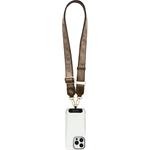 Guess Crossbody popruh PU 4G Metal Logo, hnedý