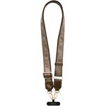 Guess Crossbody popruh PU 4G Metal Logo, hnedý