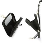 Guess Crossbody Popruh PU 4G Metal Logo + peňaženka, čierny