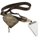 Guess Crossbody Popruh PU 4G Metal Logo + peňaženka, hnedý