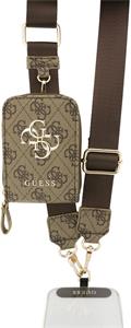 Guess Crossbody Popruh PU 4G Metal Logo + peňaženka, hnedý