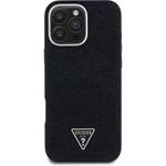 Guess Denim Triangle Logo MagSafe kryt pre iPhone 16 Pro, čierny